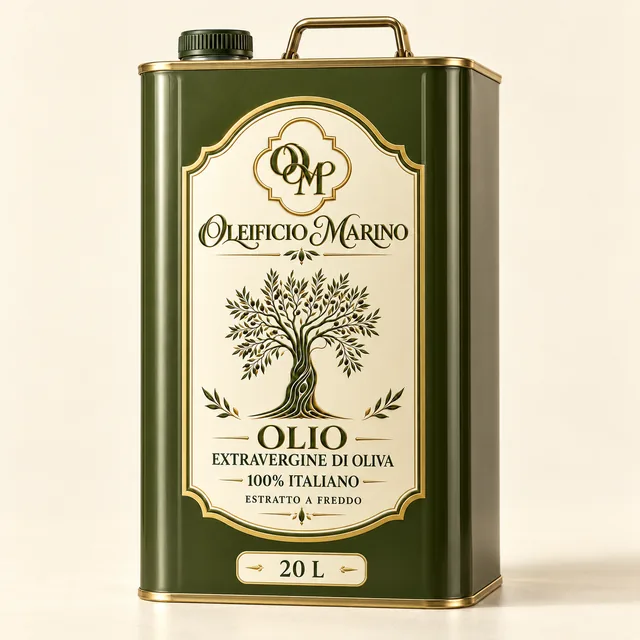 Latta da 20 litri di olio extravergine Oleificio Marino